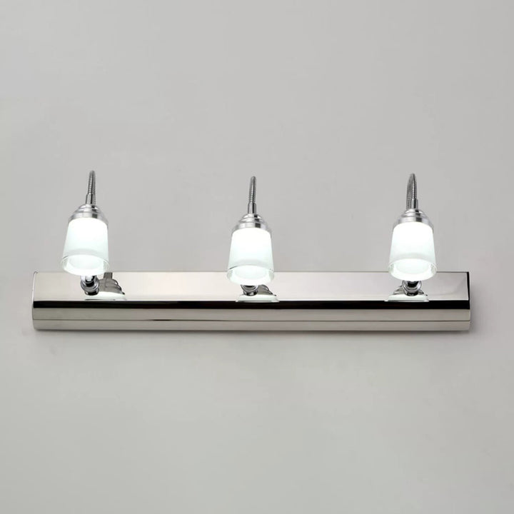 Moderne Einfachheit Edelstahl Eisen Aluminium Acryl Schwanenhals Schlauch Flexibler Schlauch LED Wandleuchte Lampe Spiegellicht für Badezimmer 