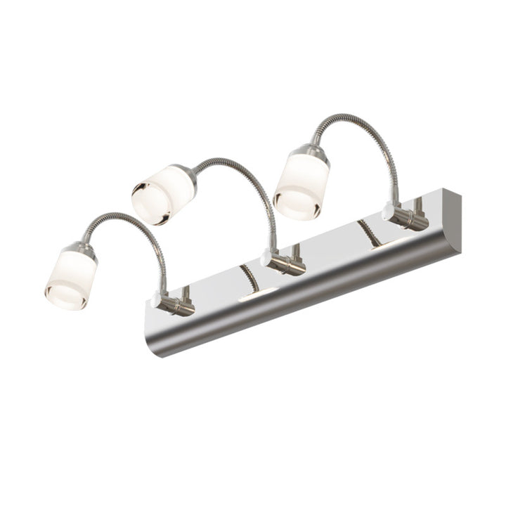 Moderne Einfachheit Edelstahl Eisen Aluminium Acryl Schwanenhals Schlauch Flexibler Schlauch LED Wandleuchte Lampe Spiegellicht für Badezimmer 