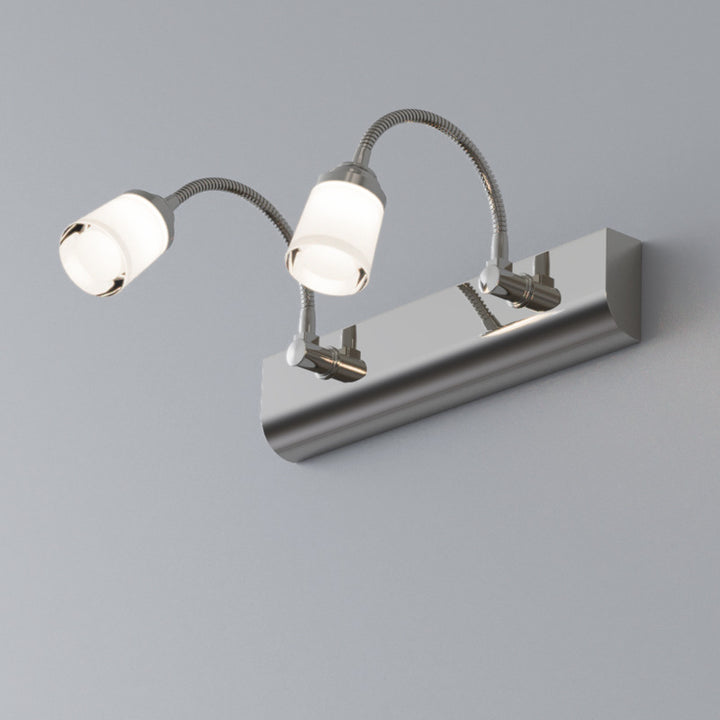 Moderne Einfachheit Edelstahl Eisen Aluminium Acryl Schwanenhals Schlauch Flexibler Schlauch LED Wandleuchte Lampe Spiegellicht für Badezimmer 