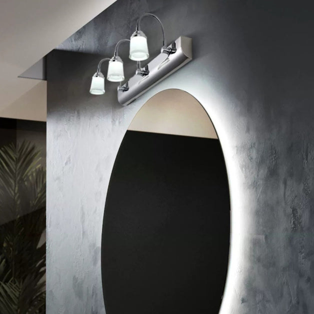 Moderne Einfachheit Edelstahl Eisen Aluminium Acryl Schwanenhals Schlauch Flexibler Schlauch LED Wandleuchte Lampe Spiegellicht für Badezimmer 
