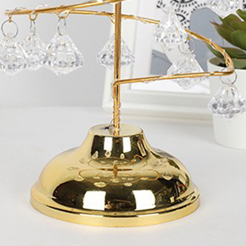 Moderne Art Deco Kupfer Eisen Acryl Kunststoff Batterie Weihnachtsbaum Stern LED Tischlampe Nachtlicht für Schlafzimmer 