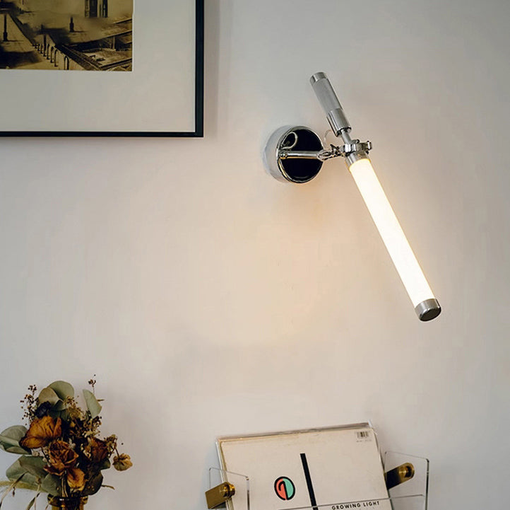 مصباح حائط LED قابل للتعديل بشريط زجاجي للأجهزة الصناعية المعاصرة لغرفة النوم 