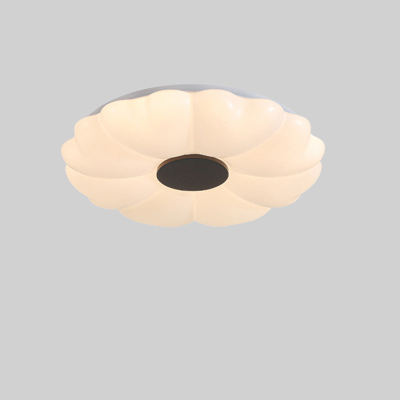Luz de techo empotrada LED de hardware retro contemporáneo acrílico redondo con flor para dormitorio 