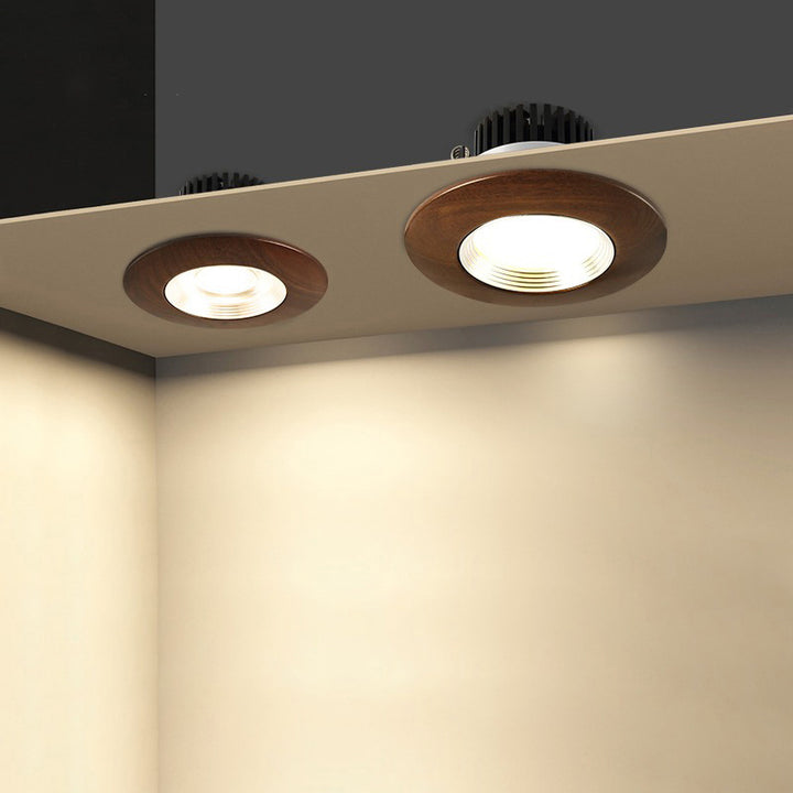 Traditionelle chinesische Walnuss-Aluminium-Acryl-Runde LED-Strahler-Deckenleuchte für den Flur 