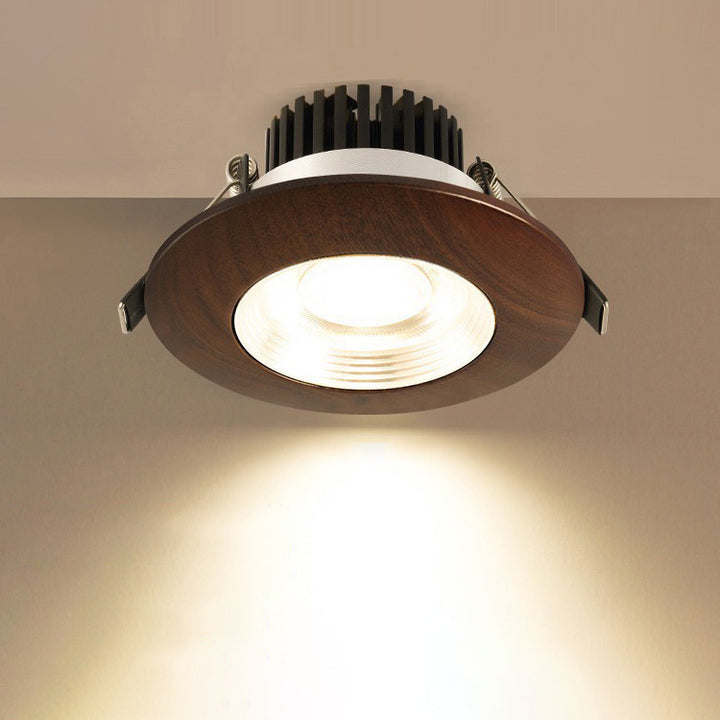 Traditionelle chinesische Walnuss-Aluminium-Acryl-Runde LED-Strahler-Deckenleuchte für den Flur 