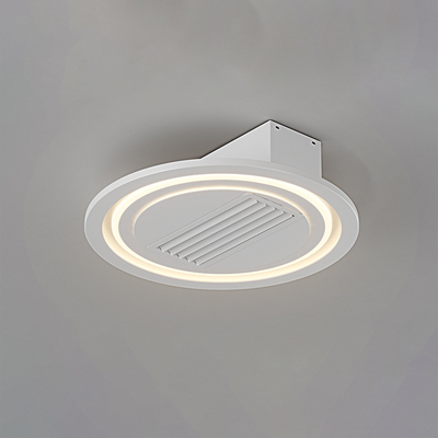 Ventilador de techo sin aspas con luz LED cuadrada redonda de aluminio acrílico hierro de simplicidad moderna para dormitorio 