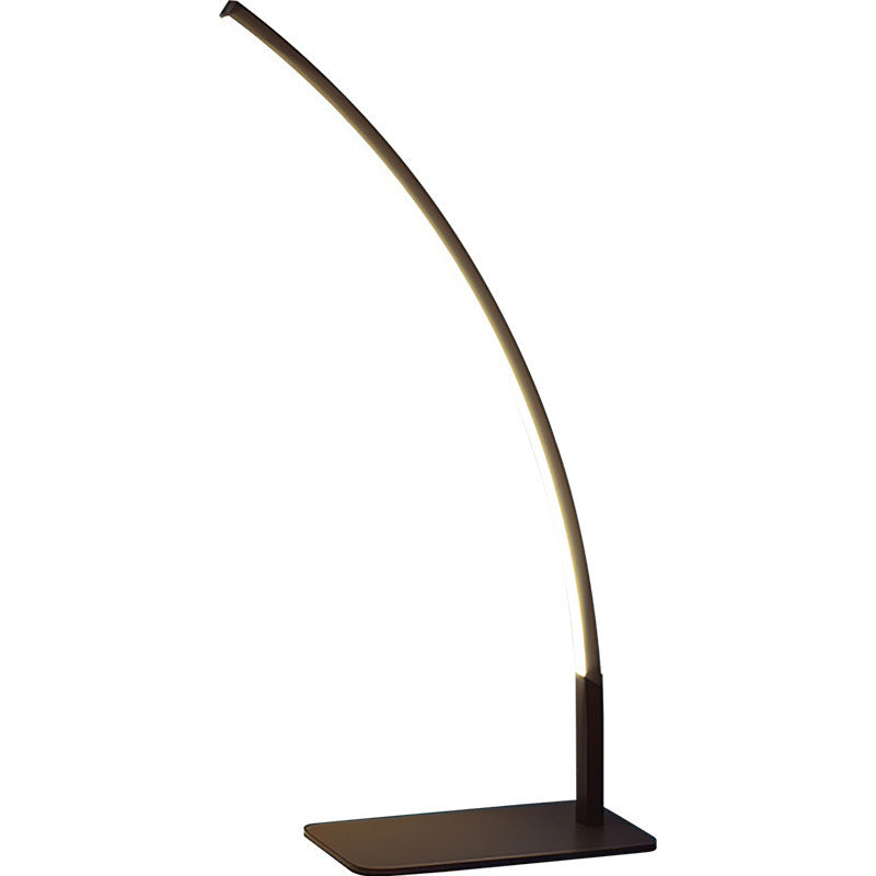 Modern Minimalist USB Curved Iron Aluminum LED Desk Lamp For Study