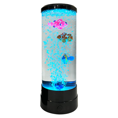 Zeitgenössische kreative USB-Batterie ABS-Simulation Blasen-Aquarium Zylinder LED Tischlampe Nachtlicht für Schlafzimmer 