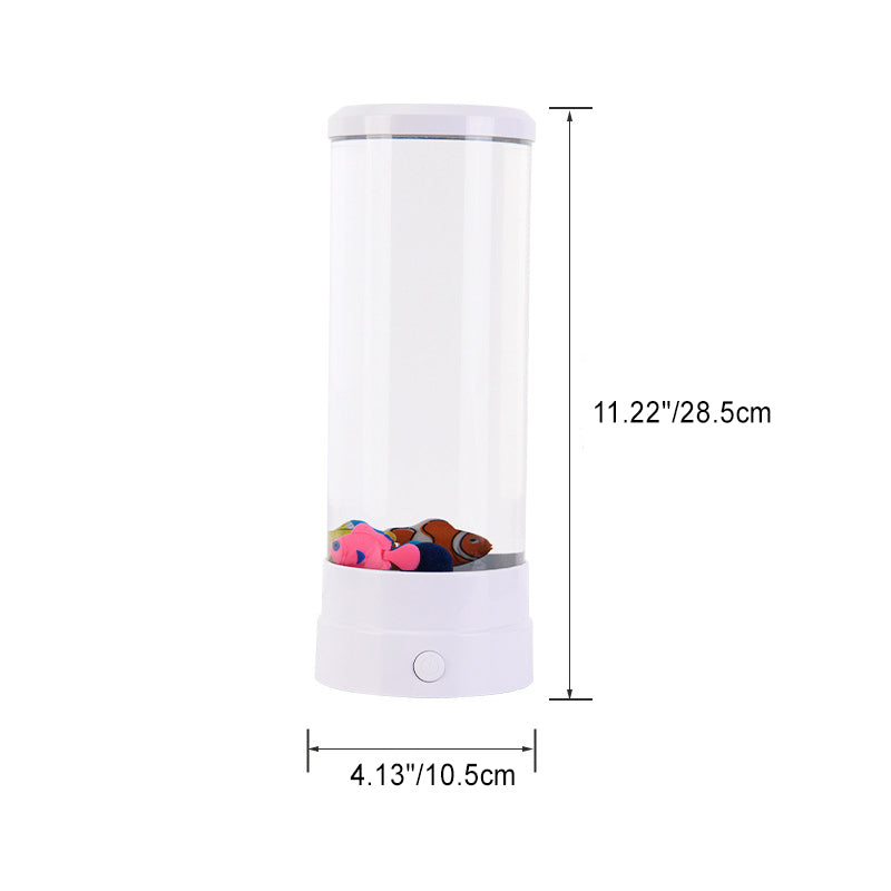 Zeitgenössische kreative USB-Batterie ABS-Simulation Blasen-Aquarium Zylinder LED Tischlampe Nachtlicht für Schlafzimmer 