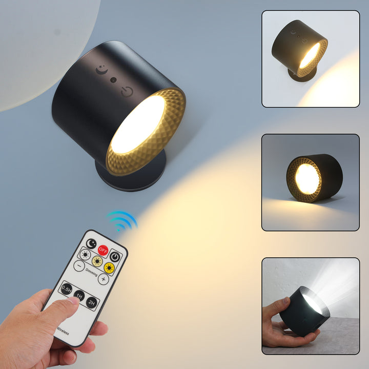Moderne Einfachheit Wiederaufladbare Drehbare ABS Runde LED Wandleuchte Nachttischlampe Für das Bett 