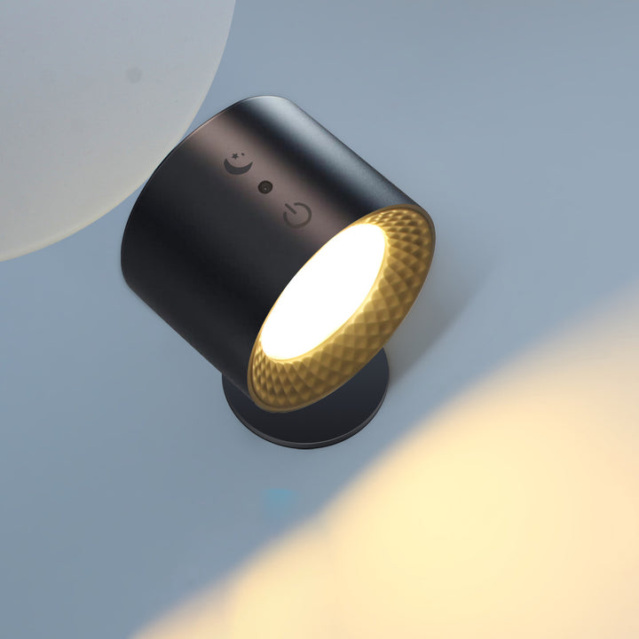 Moderne Einfachheit Wiederaufladbare Drehbare ABS Runde LED Wandleuchte Nachttischlampe Für das Bett 