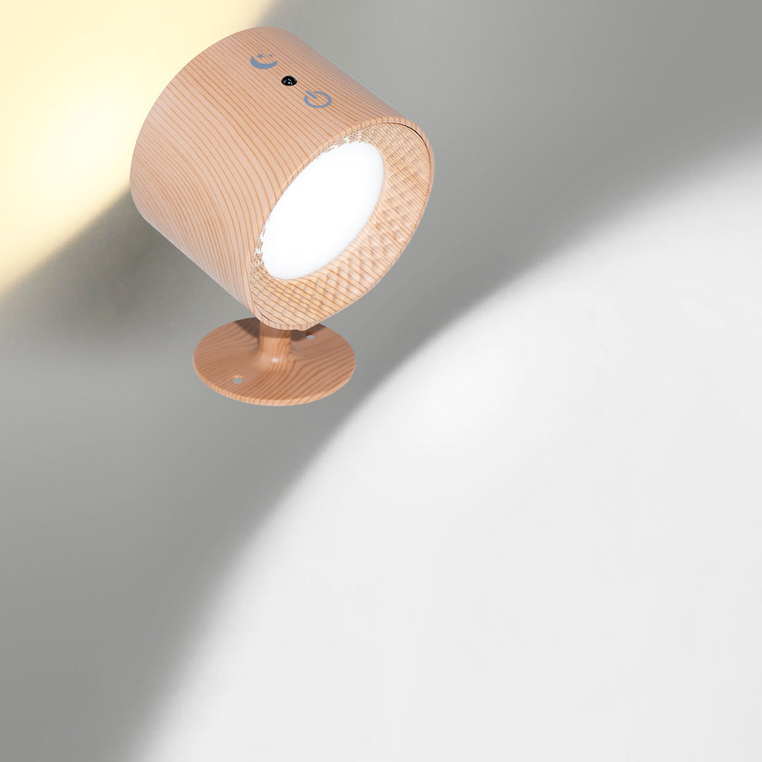 Moderne Einfachheit Wiederaufladbare Drehbare ABS Runde LED Wandleuchte Nachttischlampe Für das Bett 