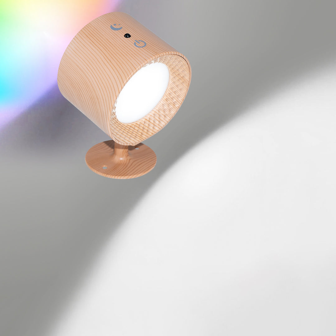 Moderne Einfachheit Wiederaufladbare Drehbare ABS Runde LED Wandleuchte Nachttischlampe Für das Bett 