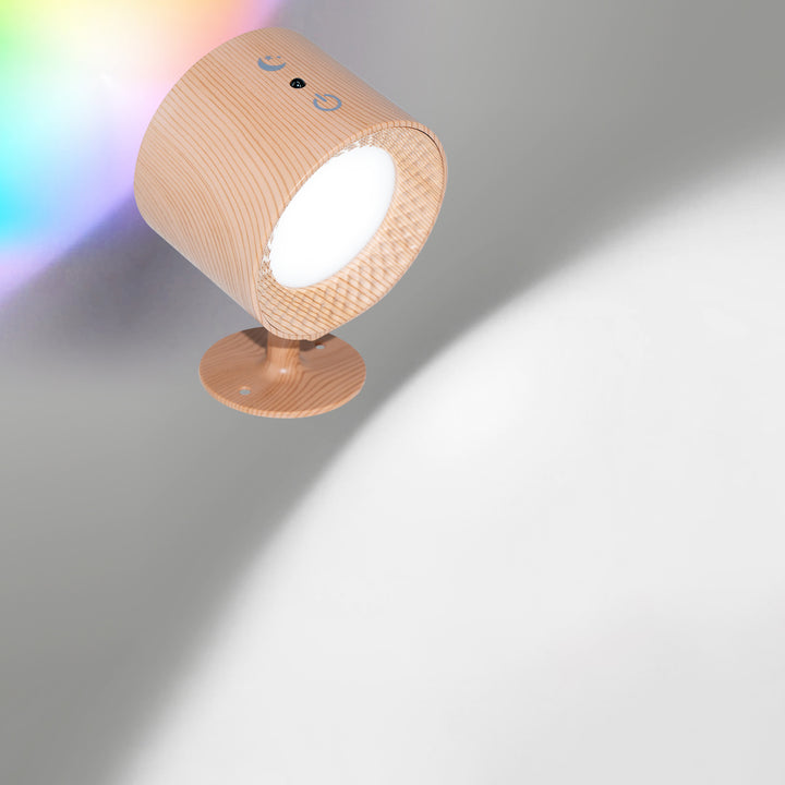 Moderne Einfachheit Wiederaufladbare Drehbare ABS Runde LED Wandleuchte Nachttischlampe Für das Bett 
