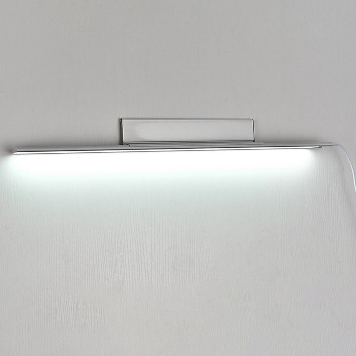 Modern Minimalist Rechargeable Aluminum Acrylic PC Hand Swipe Sensor Rectangular LED Wall Sconce Lamp For Study