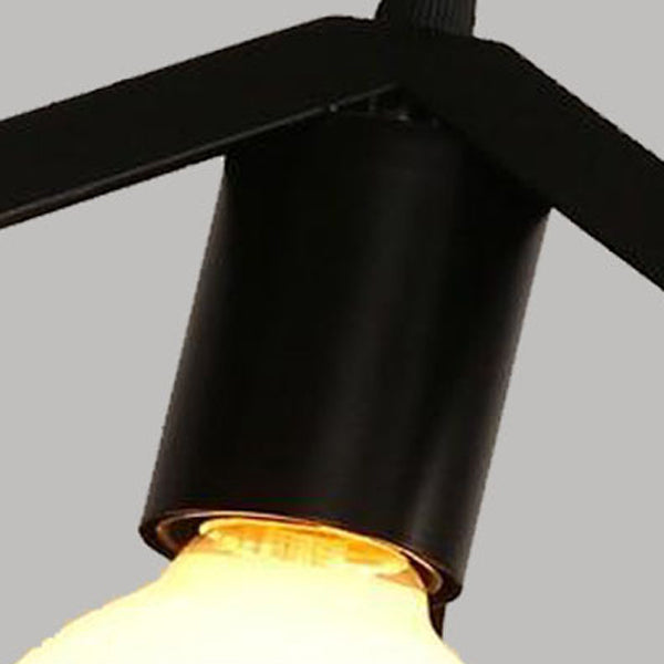 Zeitgenössische industrielle Eisen kubische geometrische hohle 1/3 Licht Pendelleuchte für Esszimmer 