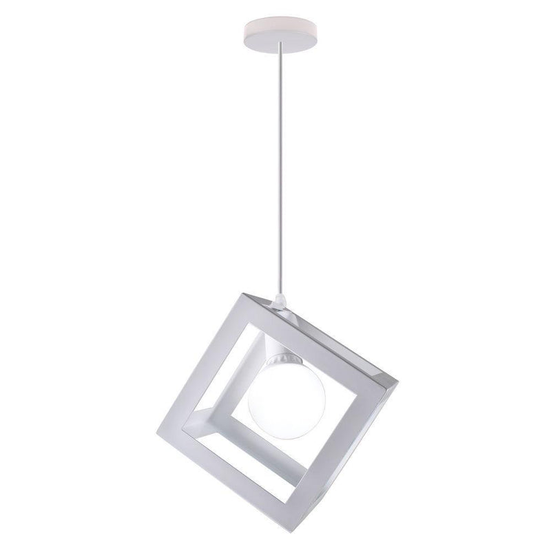 Zeitgenössische industrielle Eisen kubische geometrische hohle 1/3 Licht Pendelleuchte für Esszimmer 