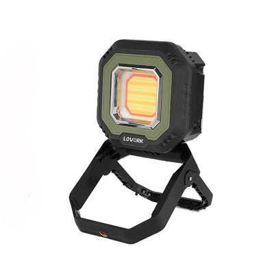 ضوء LED خارجي محمول مربع من المعدن والبلاستيك مقاوم للماء وقابل لإعادة الشحن للحديقة بتصميم بسيط وعصري 