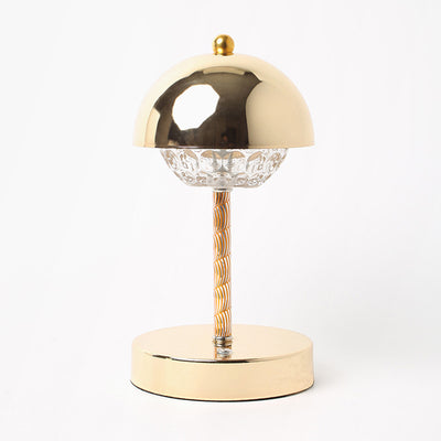 Zeitgenössische nordische wiederaufladbare Iron Dome Blütenknospe LED Tischlampe für das Nachttisch 