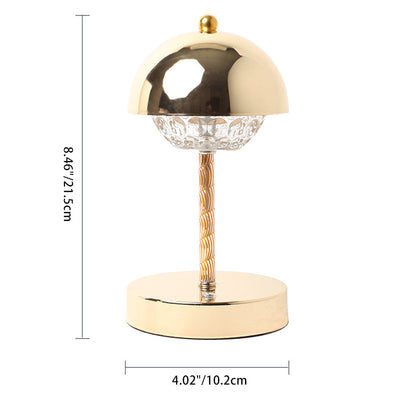 Zeitgenössische nordische wiederaufladbare Iron Dome Blütenknospe LED Tischlampe für das Nachttisch 