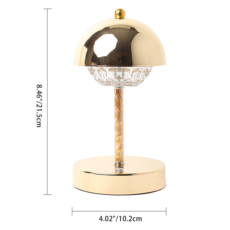 Zeitgenössische nordische wiederaufladbare Iron Dome Blütenknospe LED Tischlampe für das Nachttisch 