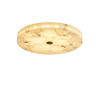 Plafonnier LED encastré rond en marbre chinois traditionnel avec fissures en cuivre pour chambre 