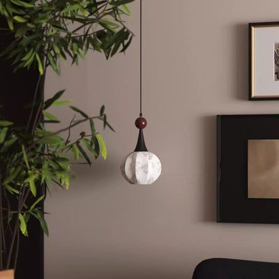 Traditionelle französische Eisenstoffkugelblumenmuster 1-Licht-Pendelleuchte für das Bett 