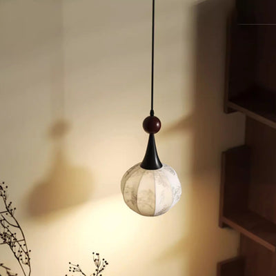 Traditionelle französische Eisenstoffkugelblumenmuster 1-Licht-Pendelleuchte für das Bett 