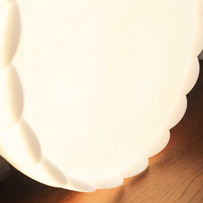 Zeitgenössisches Retro-Gummi-Holz-Eisen-Acryl-Durchsichtige Runde LED-Halbeinbau-Deckenleuchte für das Schlafzimmer 