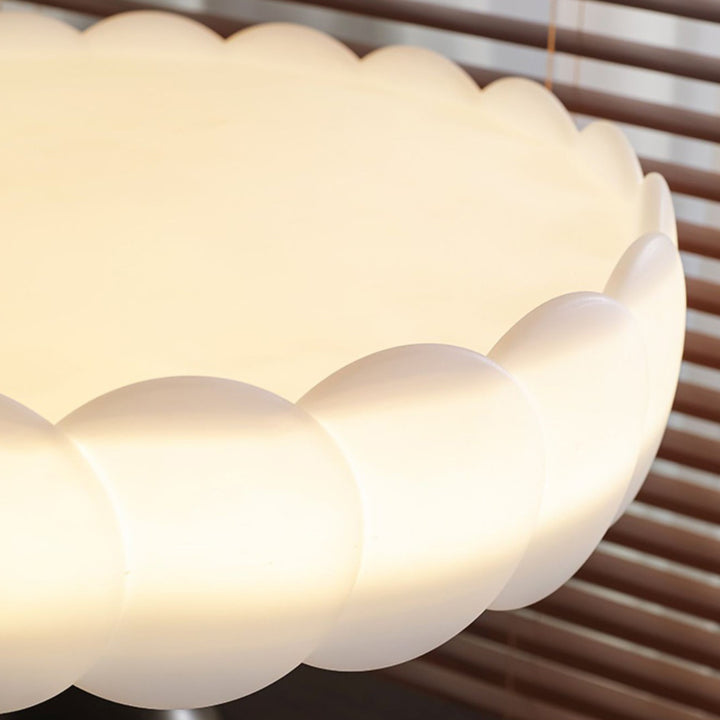 Zeitgenössisches Retro-Gummi-Holz-Eisen-Acryl-Durchsichtige Runde LED-Halbeinbau-Deckenleuchte für das Schlafzimmer 