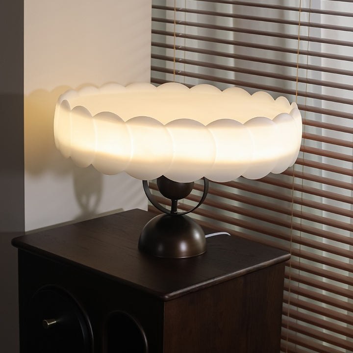 Zeitgenössisches Retro-Gummi-Holz-Eisen-Acryl-Durchsichtige Runde LED-Halbeinbau-Deckenleuchte für das Schlafzimmer 