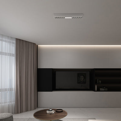 Modern Minimalist Aluminum Rectangular Strip LED Spotlight Flush Mount Ceiling Light For Hallway