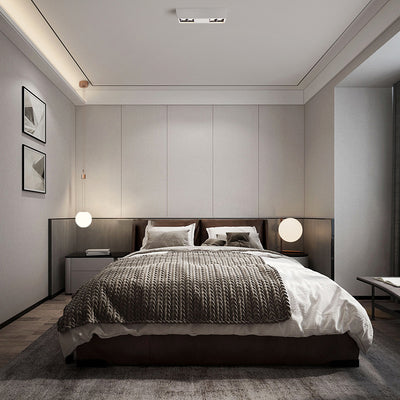 Modern Minimalist Aluminum Rectangular Strip LED Spotlight Flush Mount Ceiling Light For Hallway