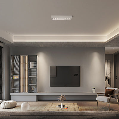 Modern Minimalist Aluminum Rectangular Strip LED Spotlight Flush Mount Ceiling Light For Hallway