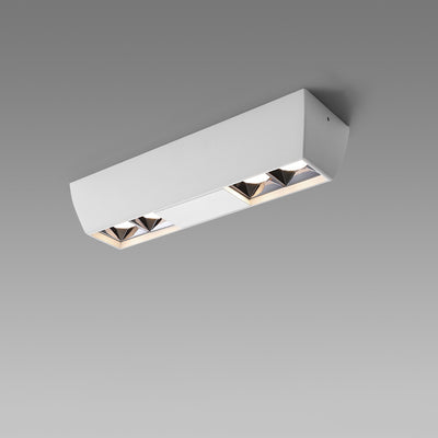 Modern Minimalist Aluminum Rectangular Strip LED Spotlight Flush Mount Ceiling Light For Hallway