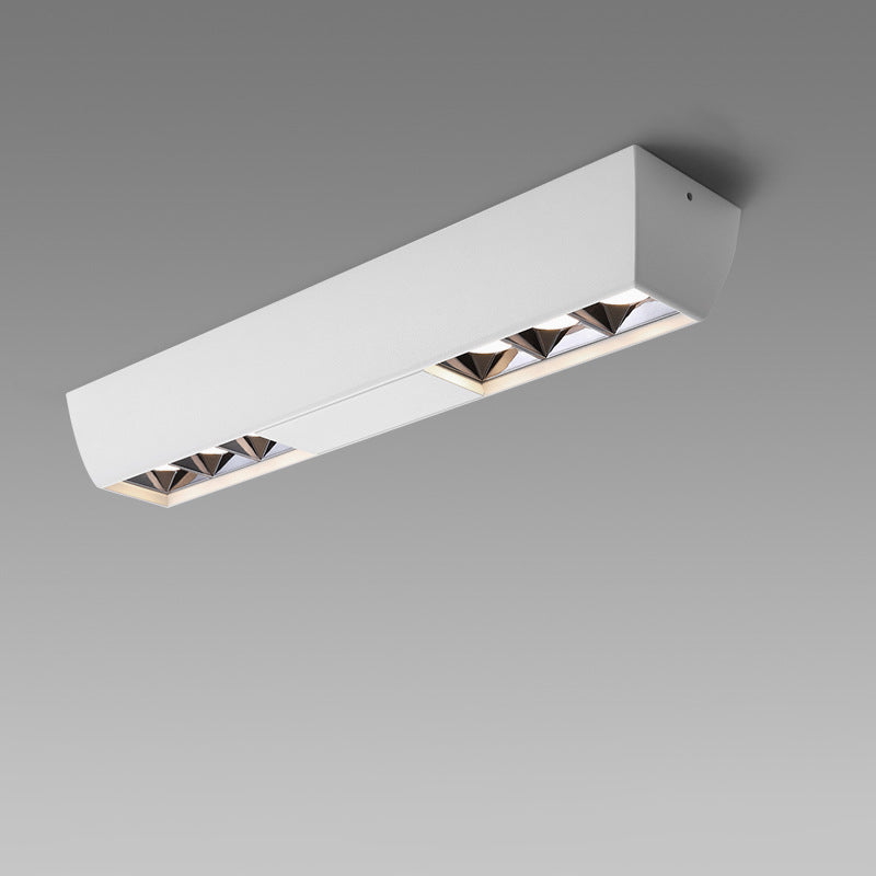 Modern Minimalist Aluminum Rectangular Strip LED Spotlight Flush Mount Ceiling Light For Hallway