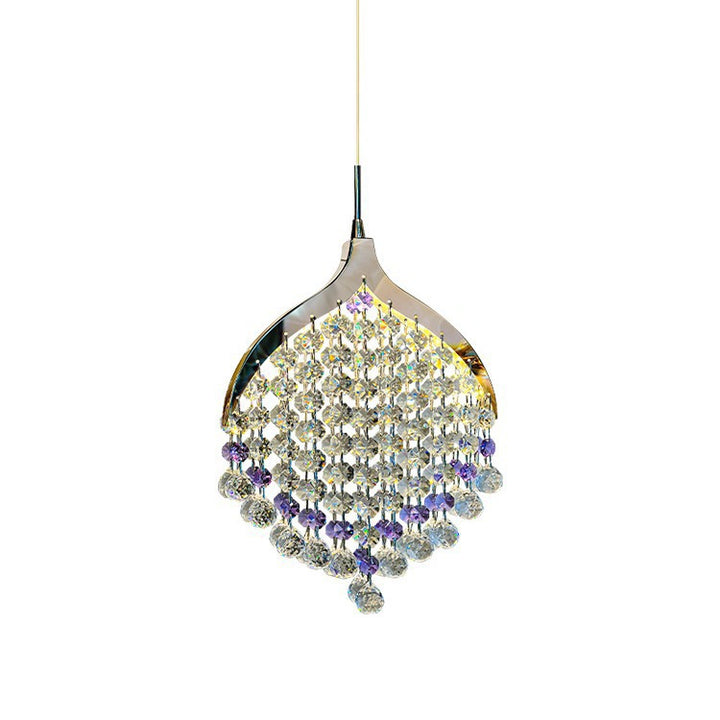 Modern Luxury Hardware Crystal Beads Fishtail LED Pendant Light For Bedside