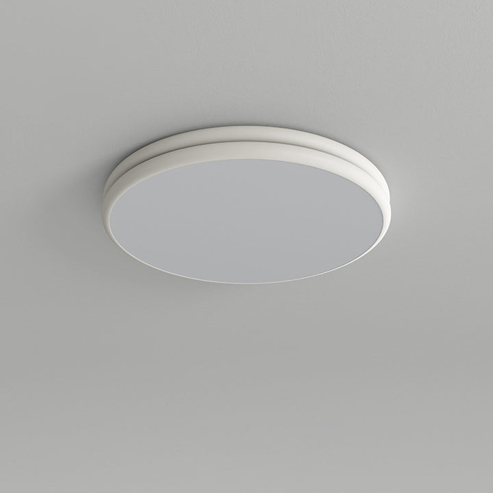 Modern Minimalist Iron Acrylic Round Two-Tier LED Flush Mount Ceiling Light For Bedroom
