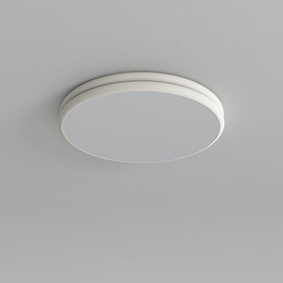 Modern Minimalist Iron Acrylic Round Two-Tier LED Flush Mount Ceiling Light For Bedroom