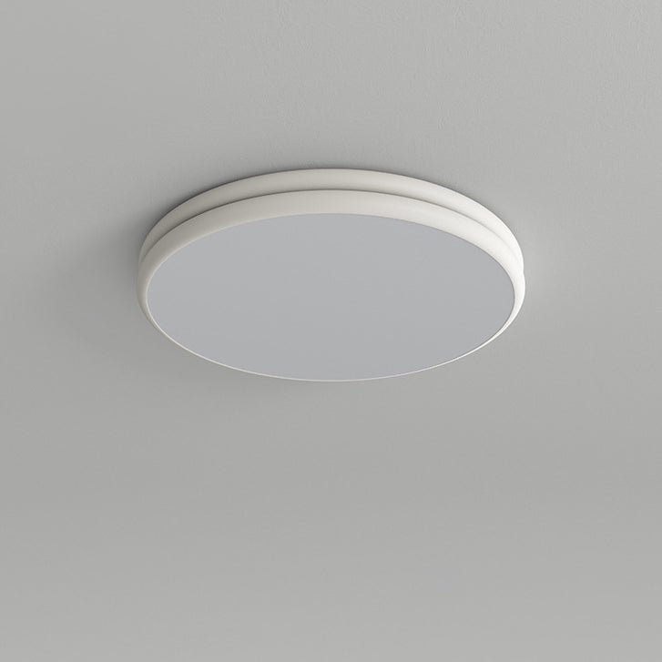 Modern Minimalist Iron Acrylic Round Two-Tier LED Flush Mount Ceiling Light For Bedroom