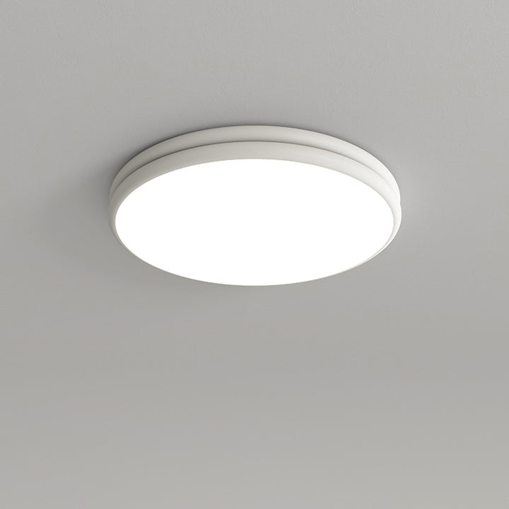 Modern Minimalist Iron Acrylic Round Two-Tier LED Flush Mount Ceiling Light For Bedroom