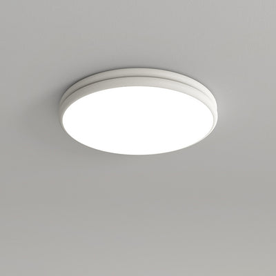 Modern Minimalist Iron Acrylic Round Two-Tier LED Flush Mount Ceiling Light For Bedroom