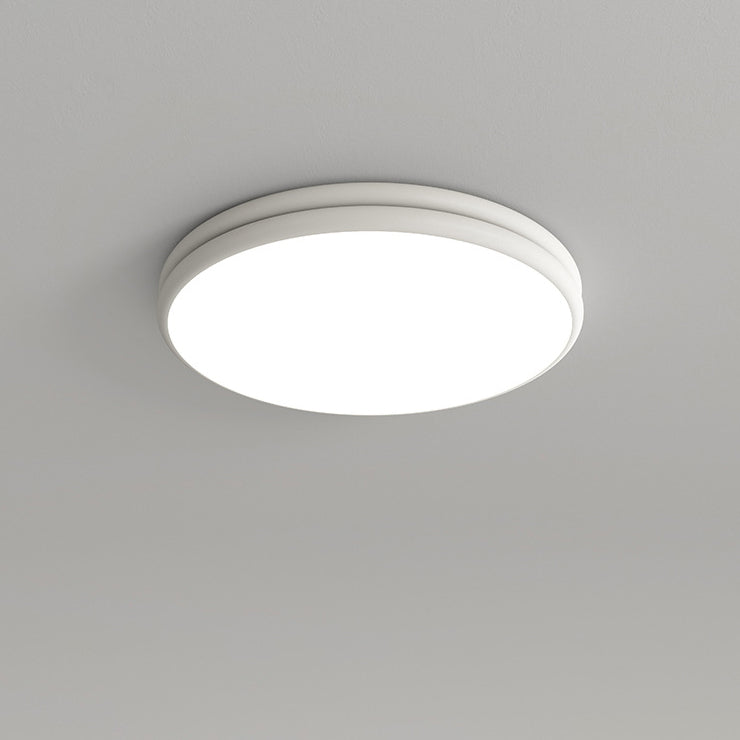 Modern Minimalist Iron Acrylic Round Two-Tier LED Flush Mount Ceiling Light For Bedroom