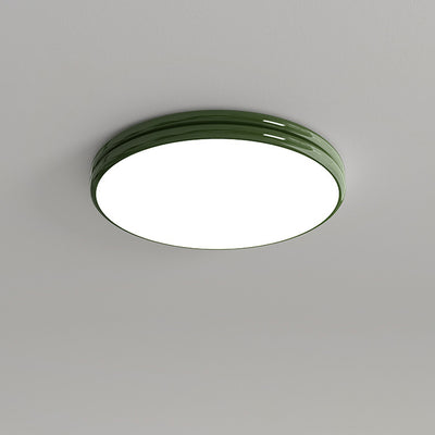 Modern Minimalist Iron Acrylic Round Two-Tier LED Flush Mount Ceiling Light For Bedroom