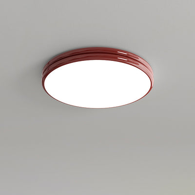 Modern Minimalist Iron Acrylic Round Two-Tier LED Flush Mount Ceiling Light For Bedroom