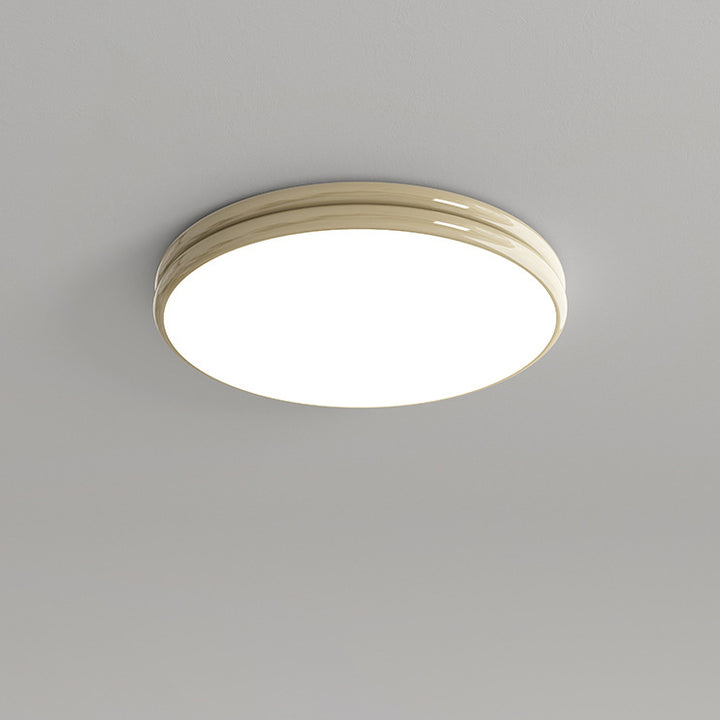 Modern Minimalist Iron Acrylic Round Two-Tier LED Flush Mount Ceiling Light For Bedroom