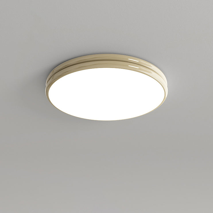 Modern Minimalist Iron Acrylic Round Two-Tier LED Flush Mount Ceiling Light For Bedroom