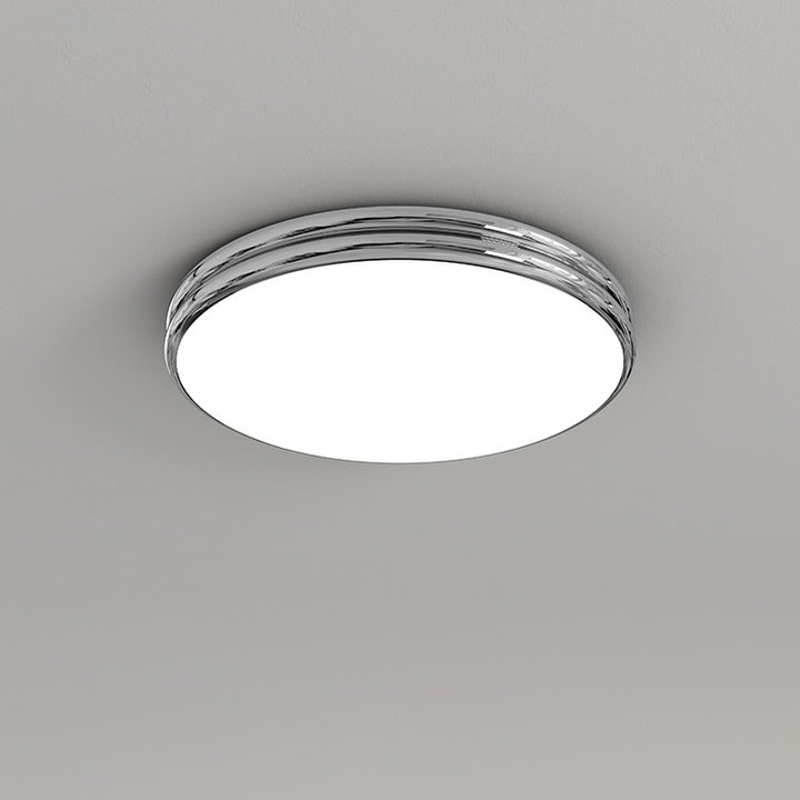 Modern Minimalist Iron Acrylic Round Two-Tier LED Flush Mount Ceiling Light For Bedroom
