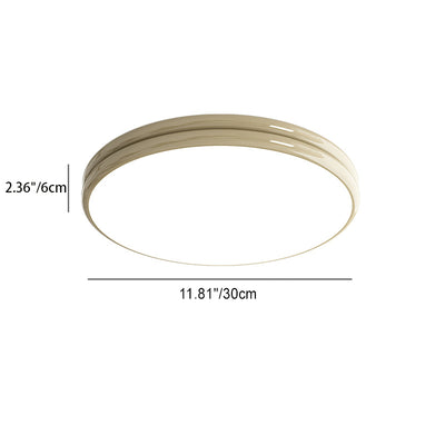 Modern Minimalist Iron Acrylic Round Two-Tier LED Flush Mount Ceiling Light For Bedroom