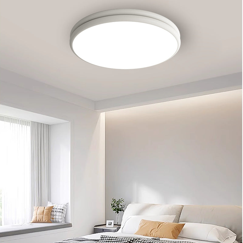 Modern Minimalist Iron Acrylic Round Two-Tier LED Flush Mount Ceiling Light For Bedroom